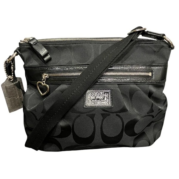 コーチ ポピー F22945 シグネチャー キャンバス バッグ ショルダーバッグ 【中古】