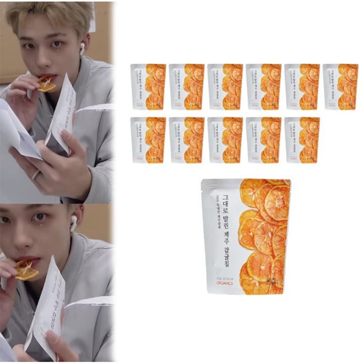 [Stray kids ヒョンジンpick]オルガニカ そのまま乾燥した済州柑橘類チップ20g x 12個