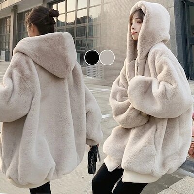 韓国コート女子長パーカ