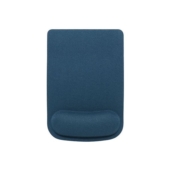 （まとめ）リストレスト付きマウスパッド ネイビー GZ-06/NV [x5セット]