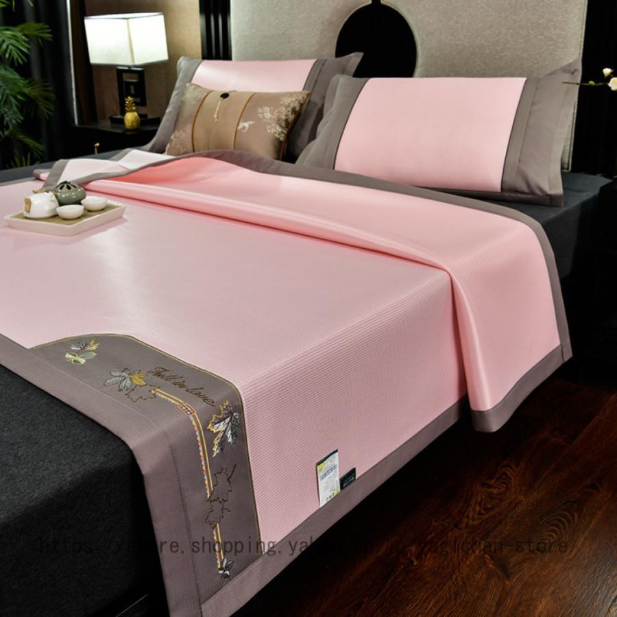 敷きパッド 竹マット い草 シーツ クール 接触冷感 籐藁 凉席 冷感 快適 ごろ寝シート 籐藁マット 折りたたみ式 べっどぱっど 寝汗吸収 通気性 年間使える