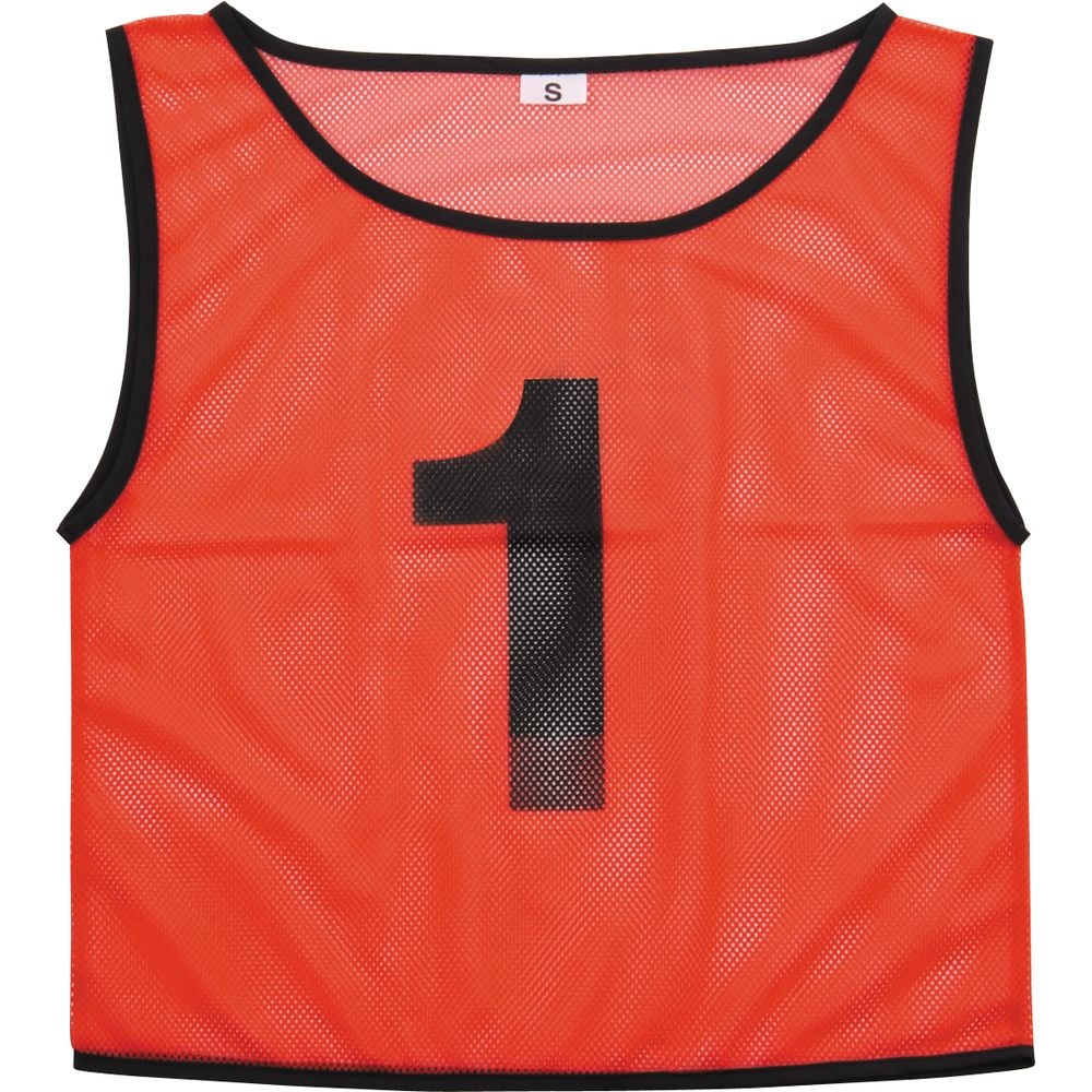 チームベスト 小 ナンバー入り 10枚組（ナンバー1～10） 赤 4506