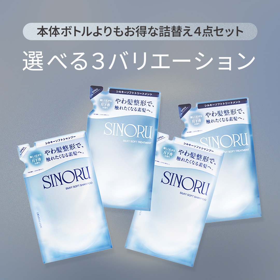 【韓国プロ仕様】やわ髪整形級ヘアケア詰め替え4点セット（シルキーソフトシャンプー / シルキーソフトトリートメント）