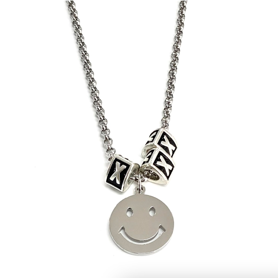 スマイルネックレス/韓国ファッション 大人気 ゴールド シルバー パール ネックレス アクセサリー チョーカー