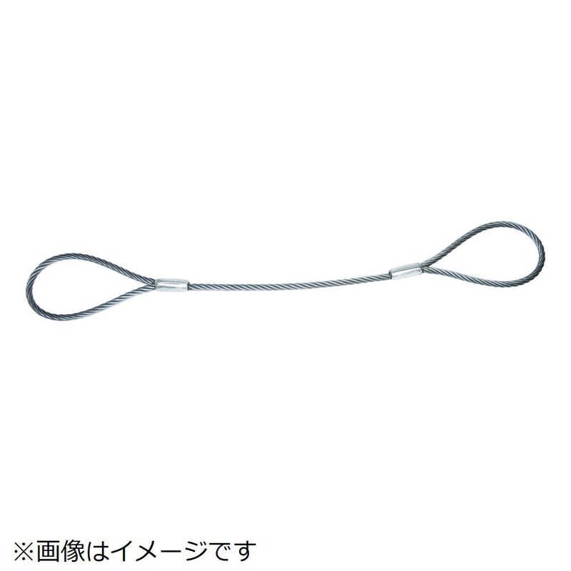 トラスコ中山　TRUSCO ワイヤーロープスリング Aタイプ アルミロック 14mmX2m　TWAL-14S2