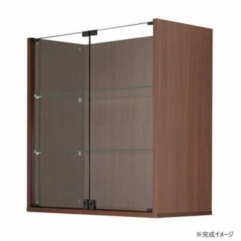 連結型コレクションラック ユニール 幅83.3x奥行39cm 上部連結ユニット ブラウン SCR-8339HB