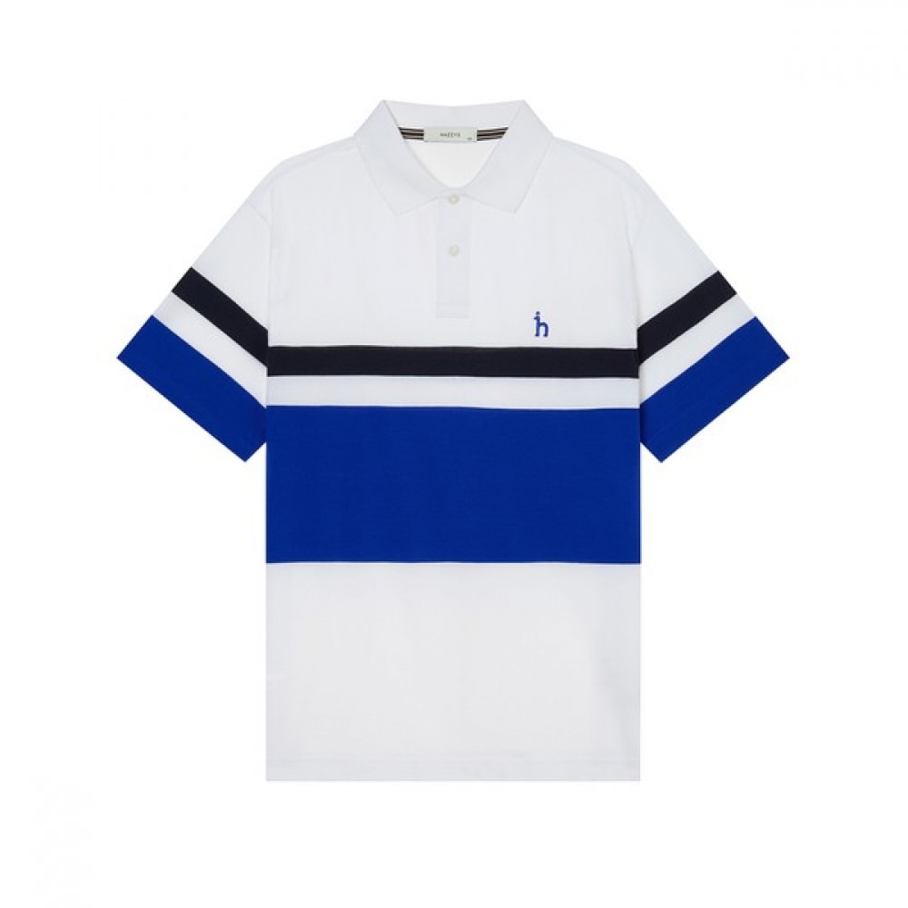 (ヘッジズ) 24SS ホワイトカラーコットンショートスリーブカラー T シャツ WHTS4B206WT