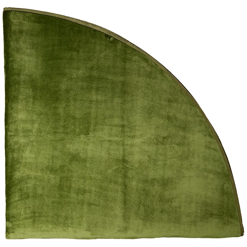 即納：アイリスプラザ フランネルラグ円形 グリーン 200×200cm FNR-RCR-2020 1枚
