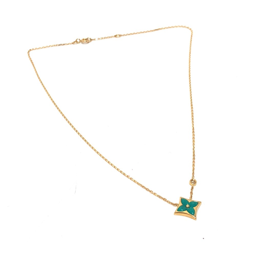 ネックレス Q03276 スター ブロッサム BB アマゾナイト ダイヤモンド ネックレス 小物 K18YG ゴールド