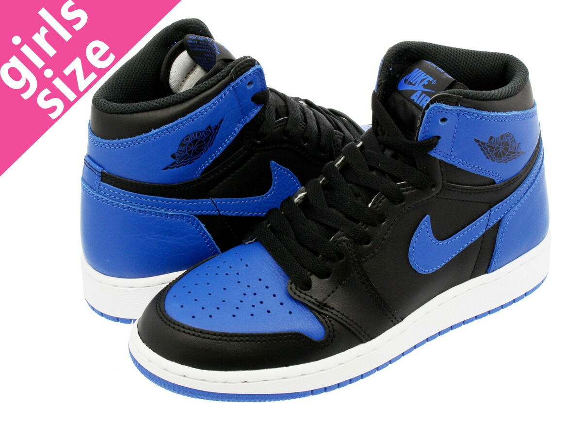 AIR JORDAN 1 RETRO HIGH GS BLACK/VARSITY ROYAL/WHITE 【ROYAL】