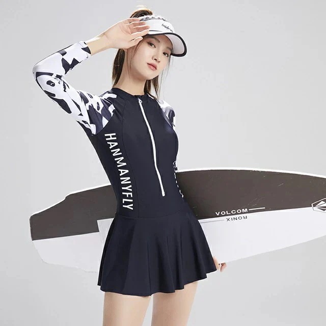 水着 レディース フィットネス水着 体型カバー フィットネス水着 大きいサイズ 水着 ワンピース水着 シンプル 水着 スカート 水着 袖あり 長袖 水着 フィットネス