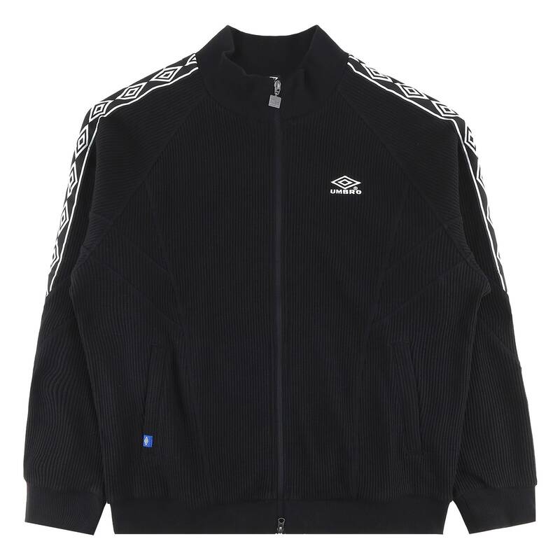 アンブロ カラーブロック ワッフル トラックジャケット UR124CFT11BLK