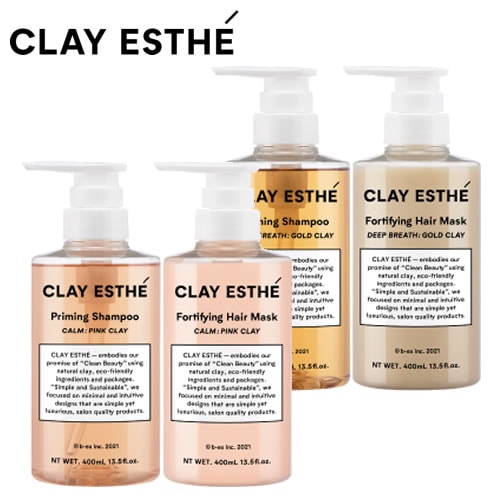 【メガ割限定特価】CLAY ESTHE クレイエステ シャンプー400ml ＆ マスク 400ml セット　買いまわり３９８０円　ピンククレイ　４００セット　ゴールドクレイ　４００セット