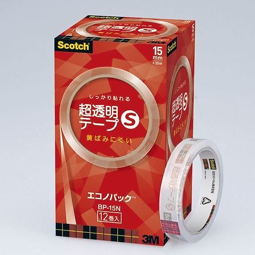 （まとめ買い）スコッチエコノP超透明テープS15mm幅 BP-15N 00023269 [x3]