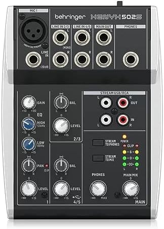 Behringer(ベリンガー) Behringer(ベリンガー) アナログミキサー 5入力 2バスミキサー USBストリーミングオーディオインターフェイス搭載 XENYX 502S