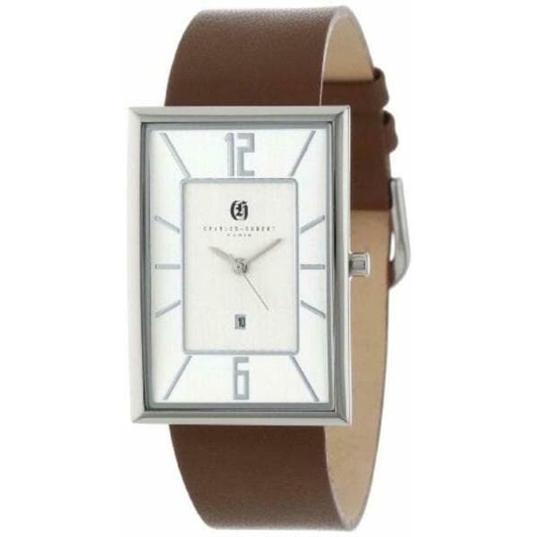 その他 ファッション腕時計 Charles-Hubert, Paris Mens 3943-W Premium Collection Silver Dial Watch