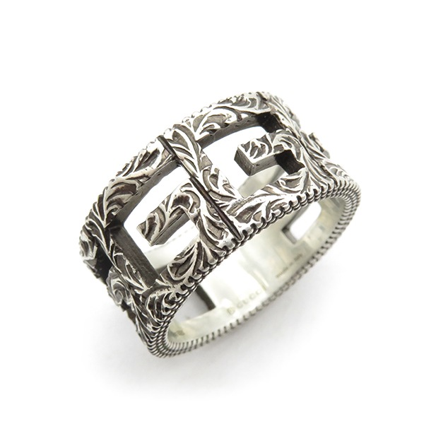 グッチ GUCCI リング 指輪 スクエアG #11 シルバー925 シルバー 551918 J8400 0811 11 【箱】【中古】