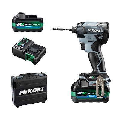 他サイト： HiKOKI(ハイコーキ) 36V 充電式 インパクトドライバ アイスグレー 台数限定色 Bluetooth機能付蓄電池・2ポート充電器・ケース付 WH36DD 2XHSZ(IG)の商品画像