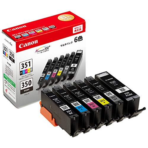 Canon 純正 インク カートリッジ BCI-351(BK/C/M/Y/GY)+BCI-350 6色マルチパック BCI-351+350/6MP