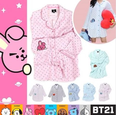 最終値下げ　新品　BTS　BT21 チミー柄　フリースパジャマ 新品 BTS BT21 チミー柄 フリースパジャマ