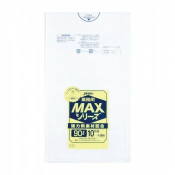 ジャパックス MAXシリーズポリ袋90L 半透明 10枚x30冊 S-93