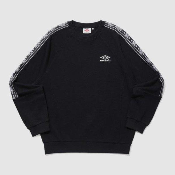 長袖Tシャツ JQS UP421CFSO6-BLK HBL OG テープライン スウェットシャツ / BLACK