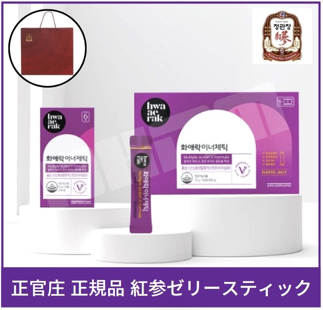 [正官庄 正規品]和愛楽インナージェティック 15g*60個(30日 容量) 女性紅参/紅参ゼリー/買物袋贈呈/innergetic