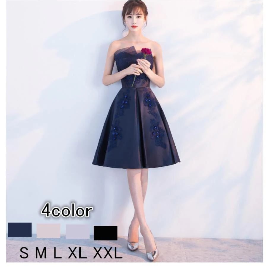 ミニドレス ナイトドレス ウエディングドレス パーディードレス 30代40代 ステージ衣装 オペラ声楽 成人式 花嫁 忘年会 結婚式 ピアノ 2019新作-585