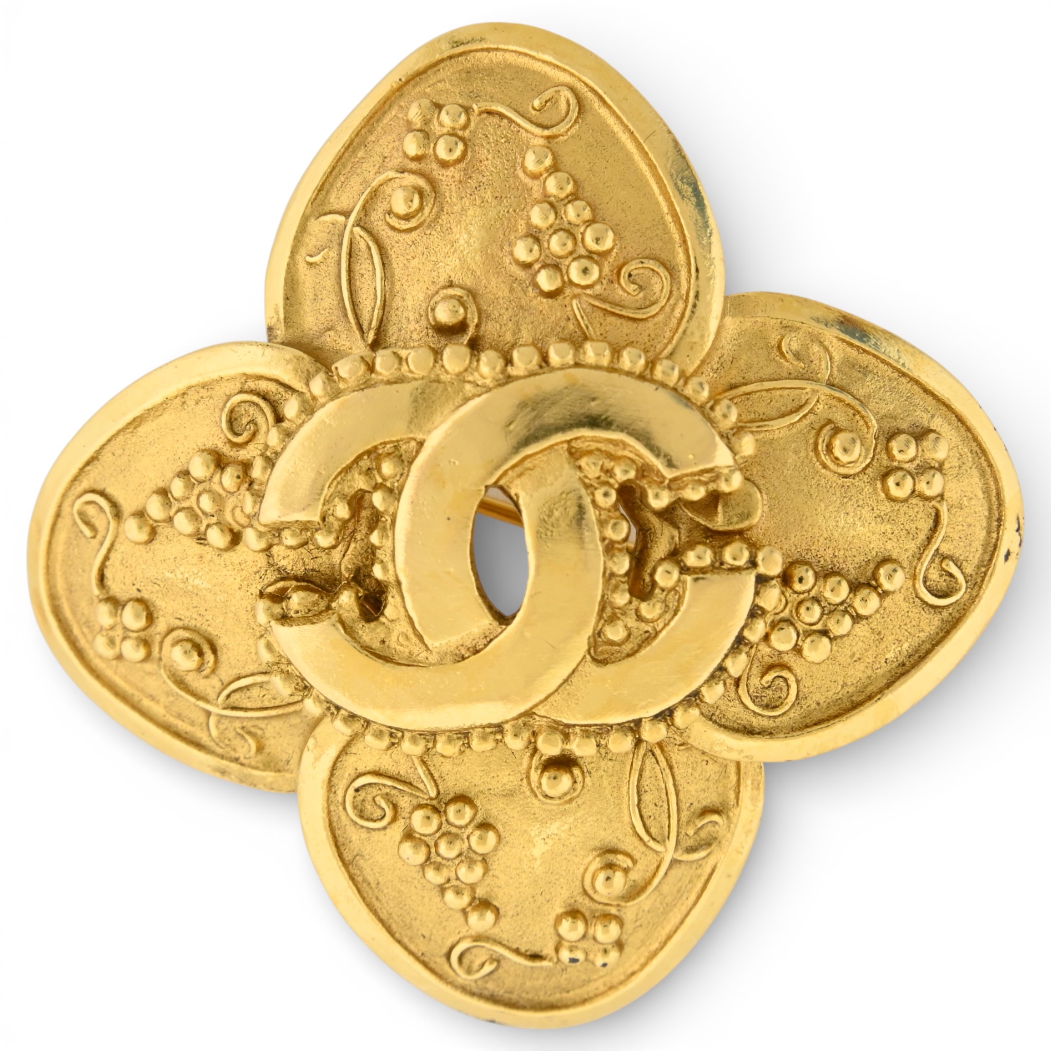 シャネル ココマーク カメリア ブローチ フラワーモチーフ Aランク ch5548cc