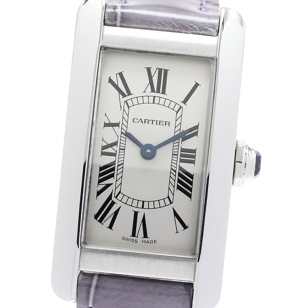 カルティエ CARTIER WSTA0016 タンクアメリカンSM クォーツ レディース 良品 保証書付き_960422【中古】
