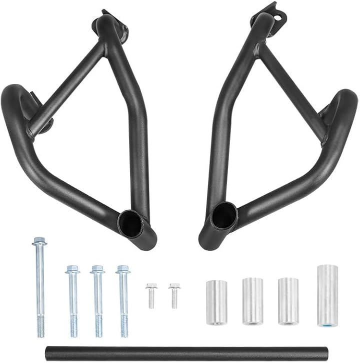Kagura motors新型エリミネーター400SE エンジンガード スチール製 転倒保護バー クラッシュバー 車種専用設計 ツーリング 立ちゴケ対策 (ブラック)