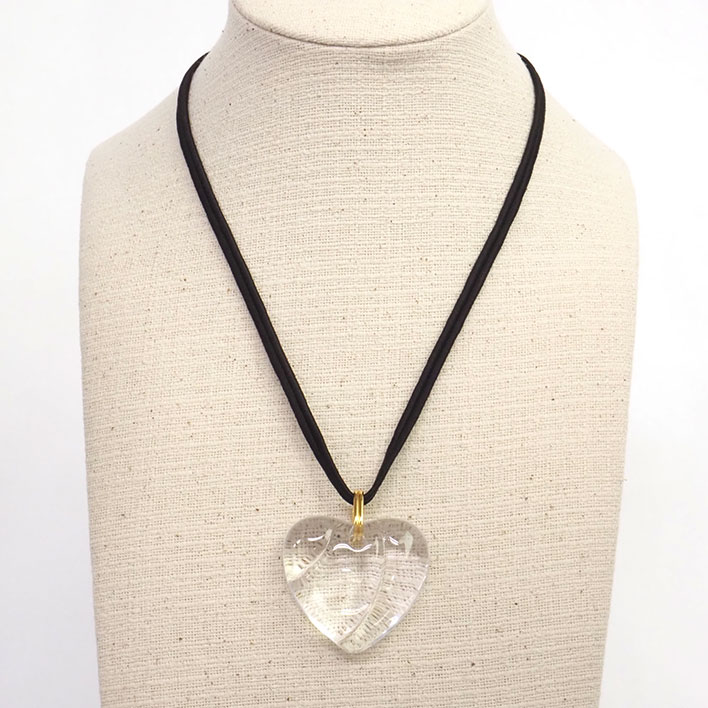 バカラ ハート　クリスタル　ロープ 【ネックレス】