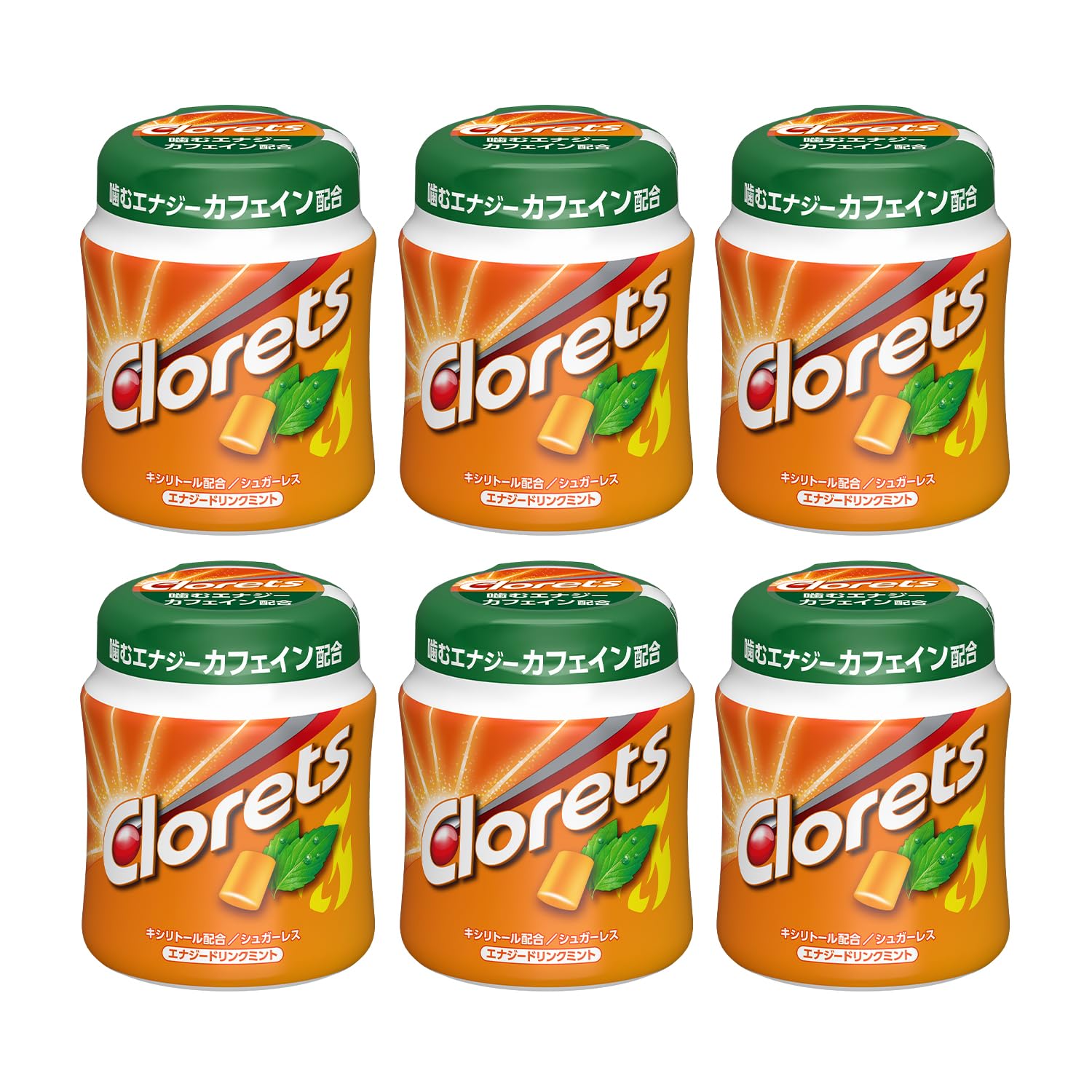 モンデリーズ クロレッツXP エナジードリンクミントボトル 140g×6個