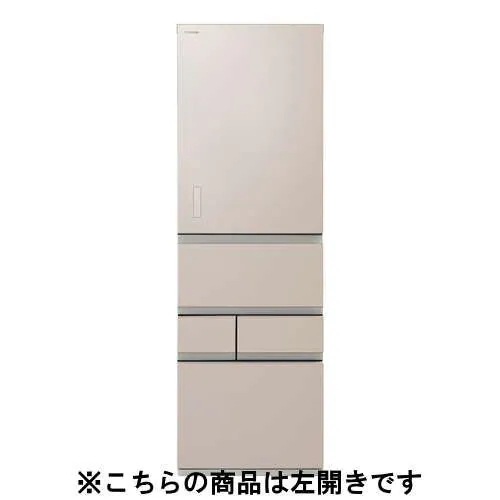 【無料長期保証】東芝 冷蔵庫 501L 左開き 5ドア 幅60cm たっぷりスリムタイプ 3段冷凍室 広々冷蔵室 ベジータ GR-Y500GTML ゴールド系