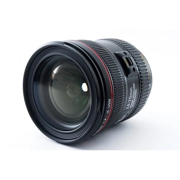 【中古】キヤノン Canon EF 24-70mm F/4 L IS USM 美品 EW-83L 付き 高性能標準ズームレンズ 46,080円