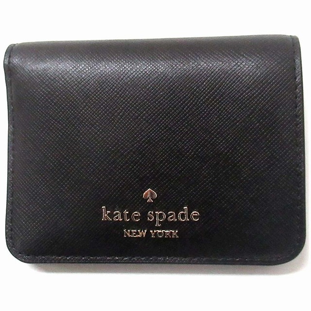 Kate spade ケイトスペード アウトレット 二つ折り財布 スモール バイフォールド ウォレットSpade Wallet ブラック KC581 001