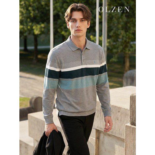 ストライプ配色カラーTシャツ（ZOE1TT1302）