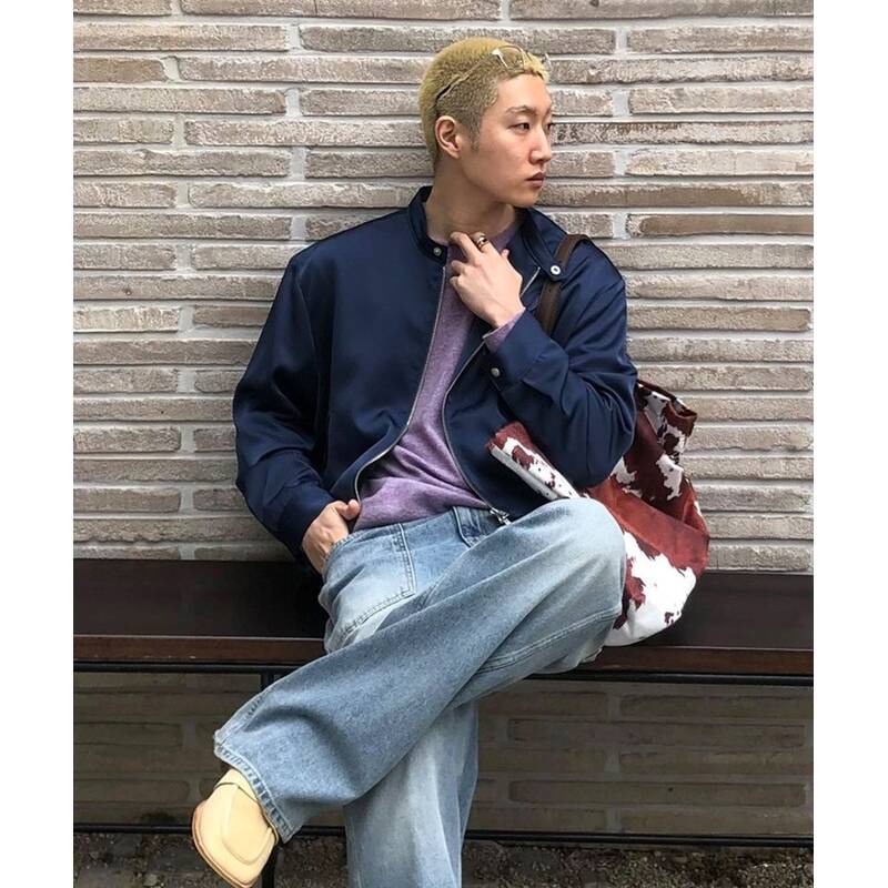DRAW FIT アンビエント ミニマル ブルゾンジャケット [NAVY] DFJK6104NV 372707