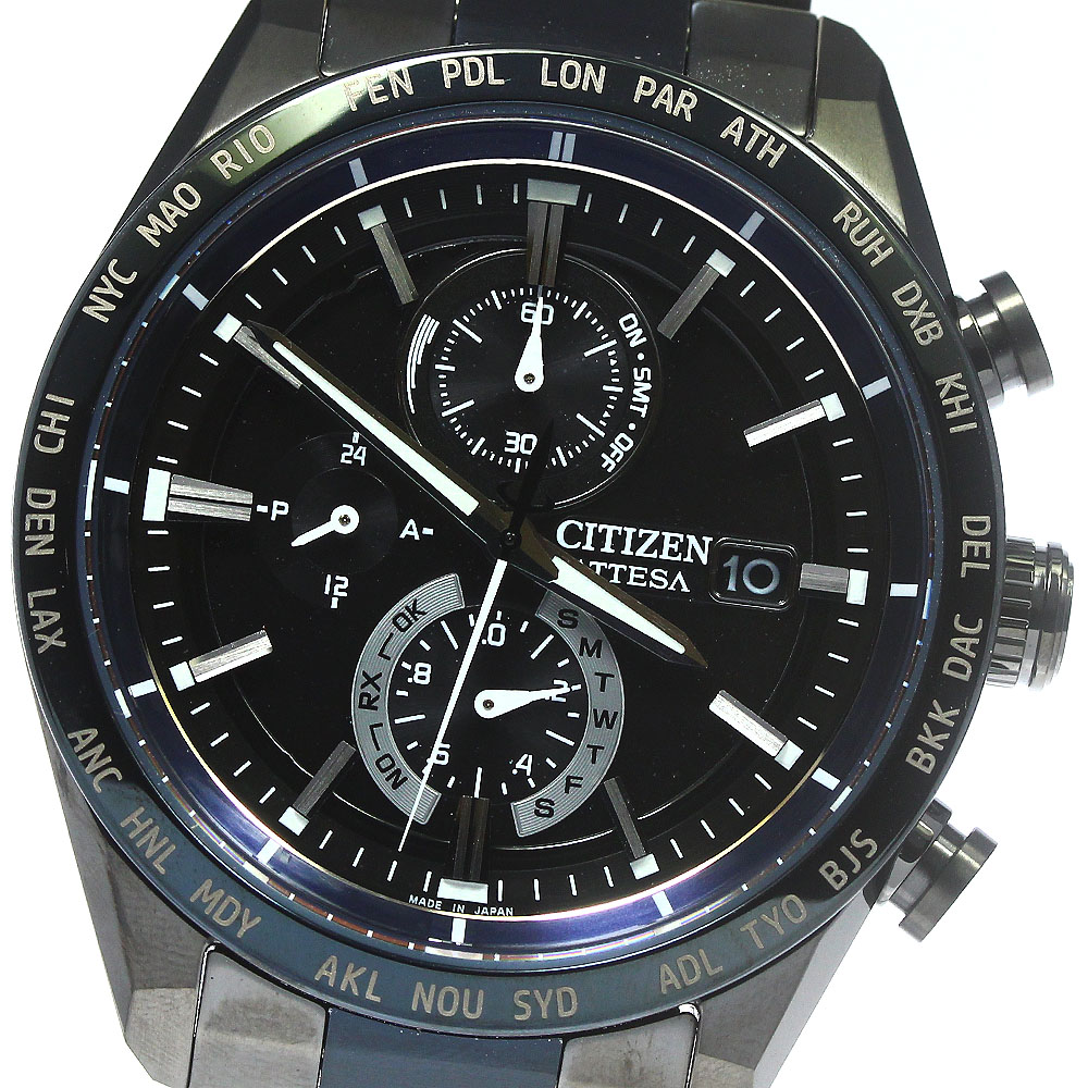 シチズン CITIZEN AT8187-75E アテッサ 35thアニバーサリー ソーラー電波 メンズ 美品 _776992【中古】