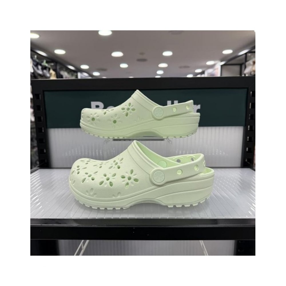 クロックスシューズクラシックフローラルカットアウトクロッグ210927-3YH