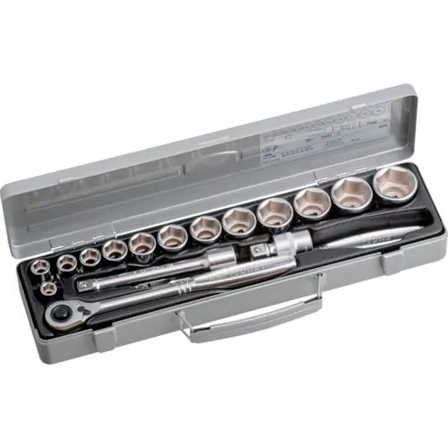 【メーカー直送品】TONE ソケットレンチセット 差込角12.7mm 17pcs 6角(10mm~) 760MS