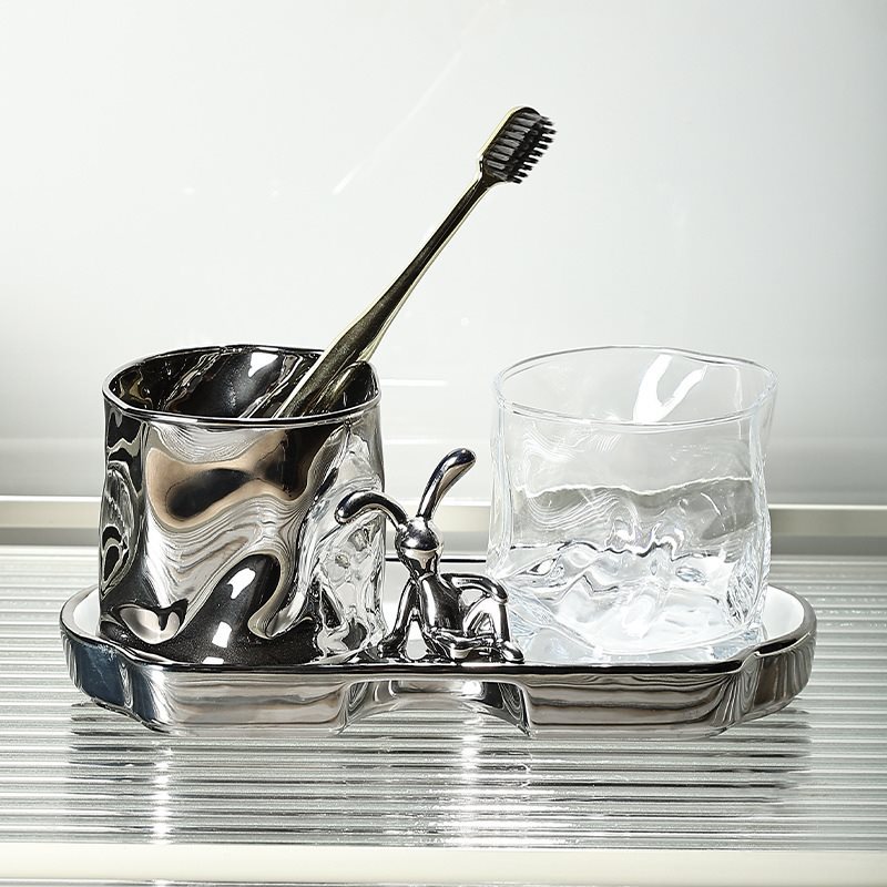 家庭用ガラス歯ブラシカップマウスウォッシュカップラックカップル歯ブラシカップウォッシュカップセット歯ブラシカップ歯ブラシカップ
