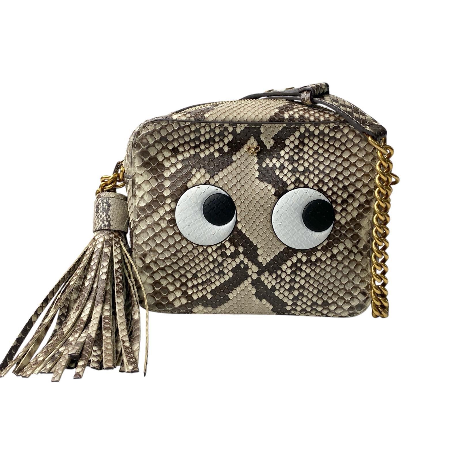 アニヤハインドマーチ AnyaHindmarch アイズ パイソン ショルダーバッグ カメラバッグ 斜めがけ クロスボディ レディース