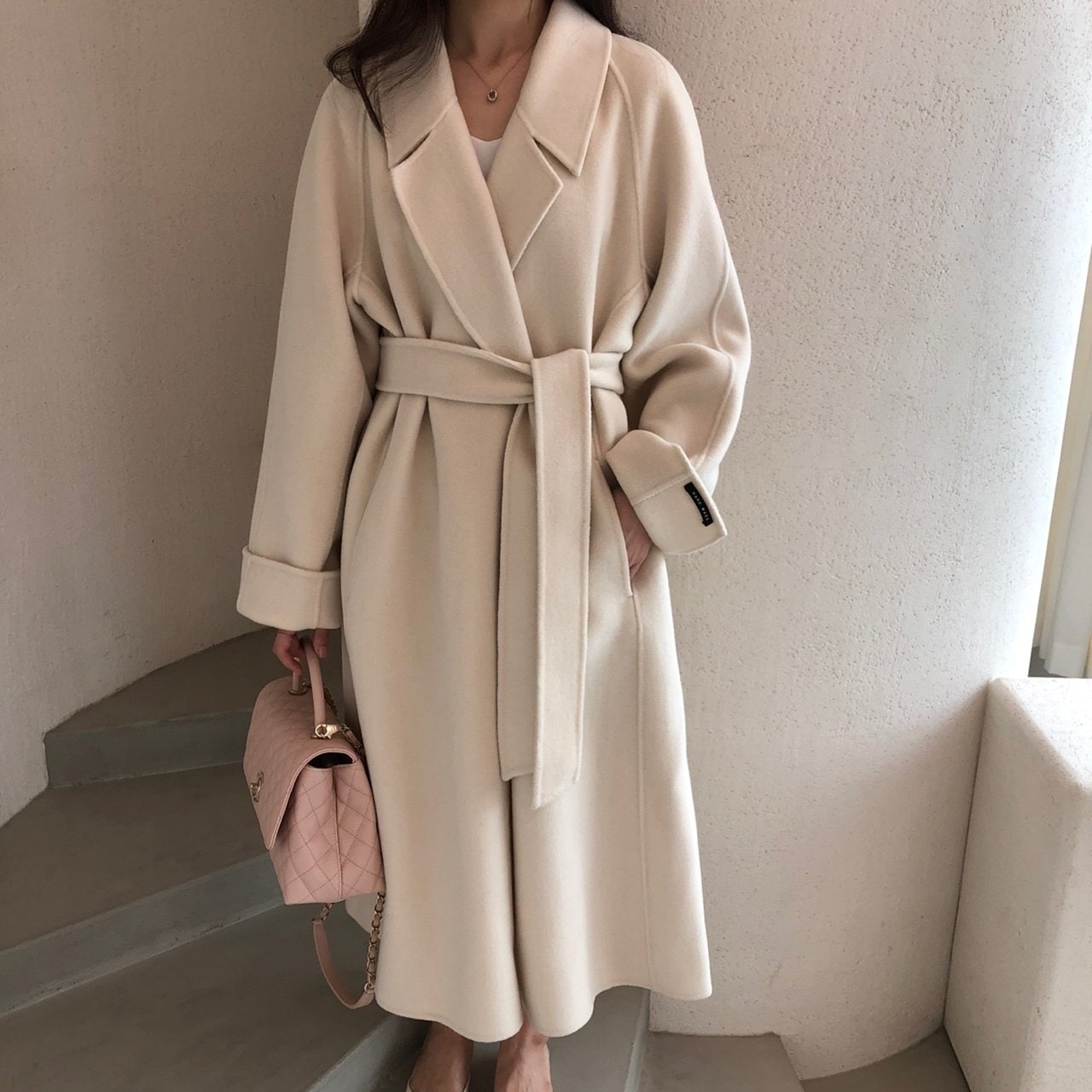 [百貨店クオリティ/フィット保障] ロング ハンドメイド コート