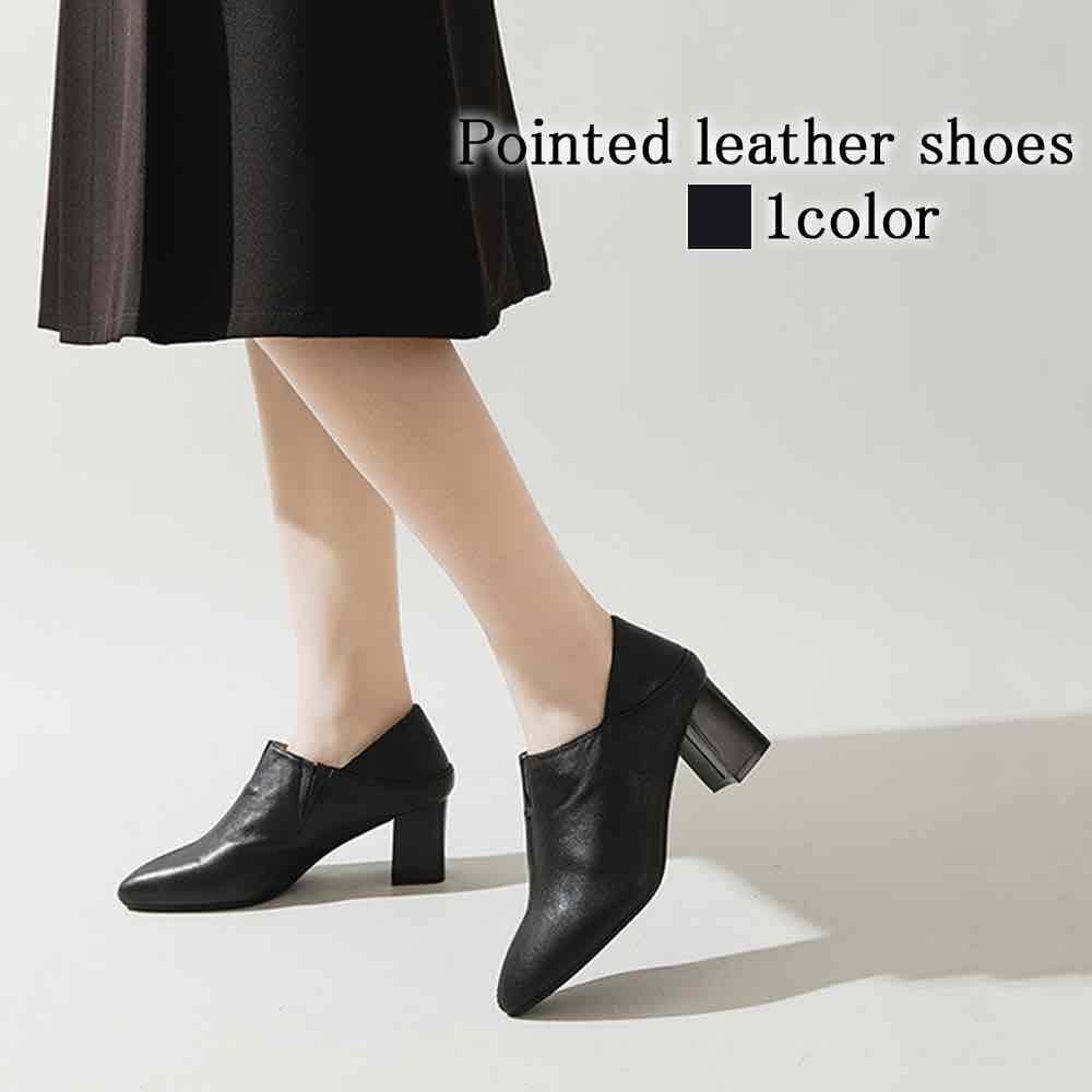 ドレスシューズ レースアップシューズ ポインテッドレザーシューズ 革 革靴 疲れない 秋 オックスフォードシューズ ローヒール 幅広 本革 レディース 靴 レザーシューズ ブランド シューズ パンプス
