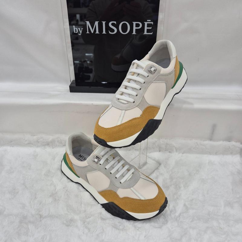 By 男性軽量カジュアルスニーカー 122HT410FF207 CREAM 2 JJ