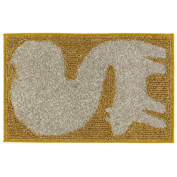 スミノエ 洗える マット リス 約幅45x長さ70cm イエロー 日本製