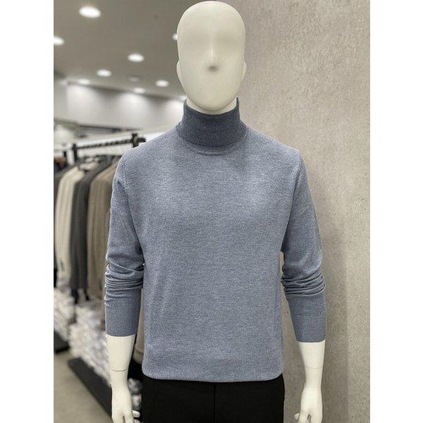 メンズ秋冬カシミアフルタートルネックニットセーター2色 - ブルーLグレー