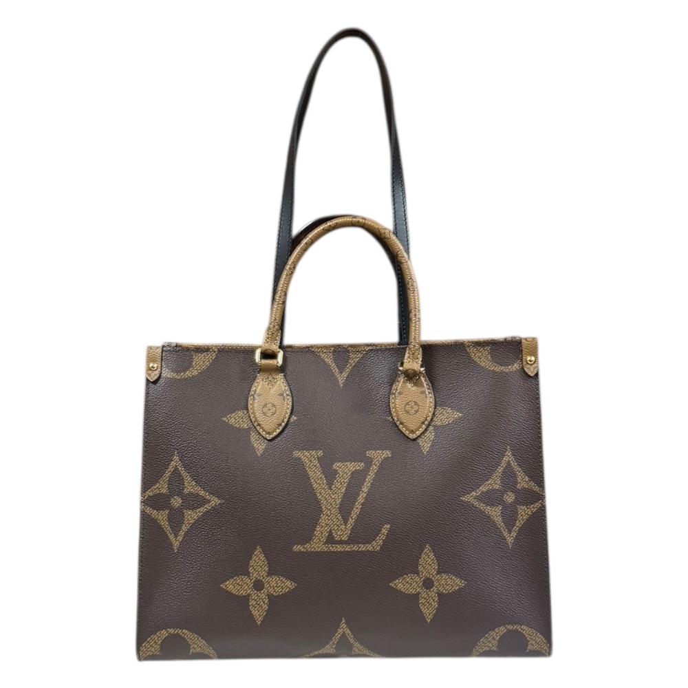 ルイヴィトン オンザゴーMM モノグラムジャイアント ショルダーバッグ モノグラムキャンバス M45321 ブラウン LOUIS VUITTON 中古 美品