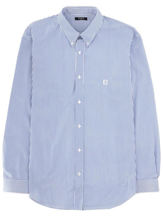 BALMAIN Men Shirts GH1HS496CG38 SAB Blue